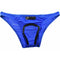 Men Blue/Black Sexy Open Front Pink Underwear Bikini Underwear, with Front Enhancer
